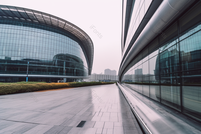 实拍绿色商业街外立面商场环境摄影背景,高清,摄影图,摄影图片,图片大全,摄影图免费下载
